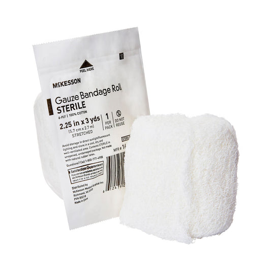McKesson Sterile Fluff Bandage Roll, Six-Ply