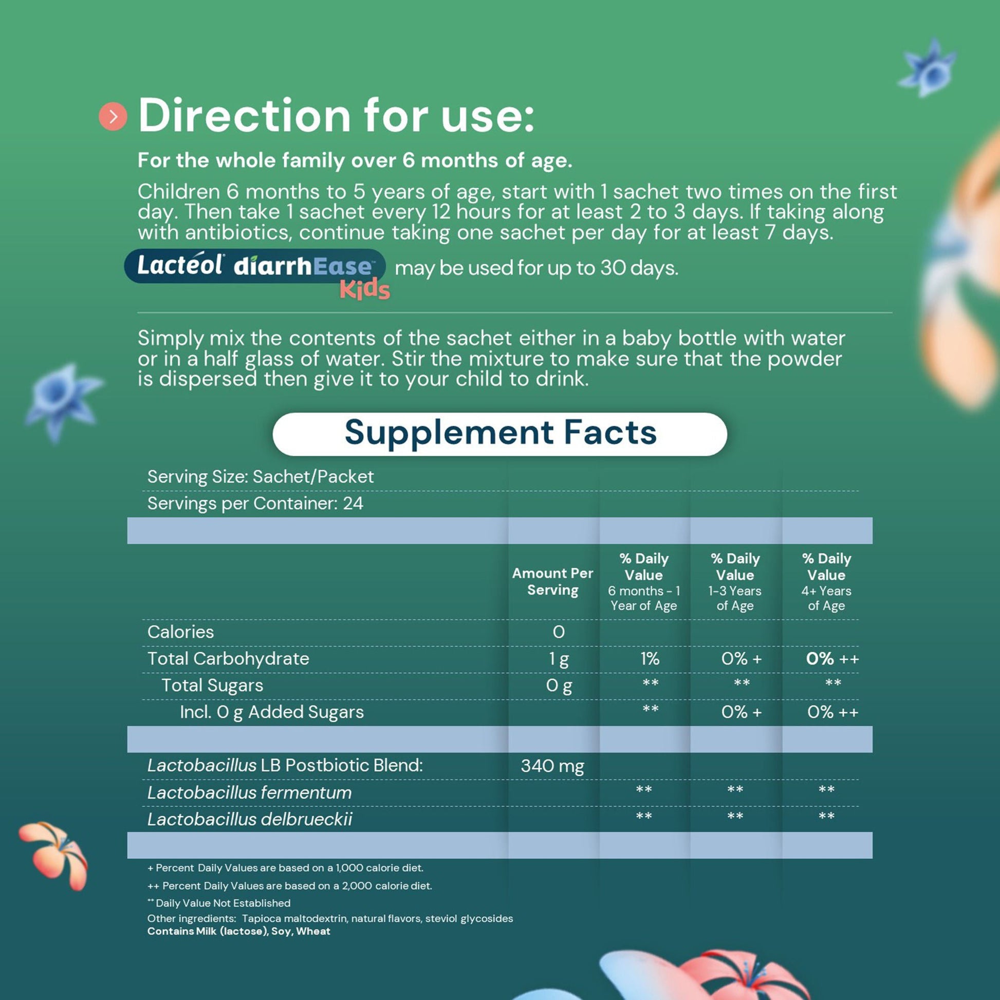 Lactéol® diarrhEase™ Digestive Postbiotic Dietary Supplement