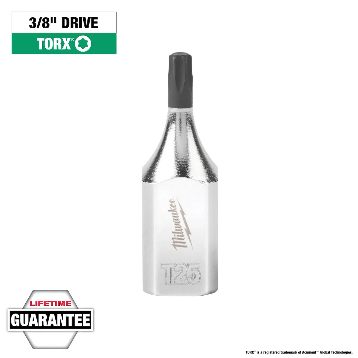 Milwaukee 3/8" Drive T25 TORX Bit Socket 45-34-1011 | 3/8 in Drive