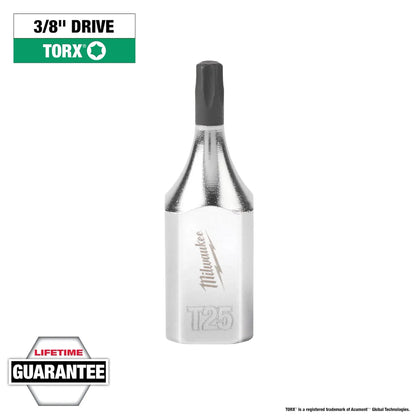 Milwaukee 3/8" Drive T25 TORX Bit Socket 45-34-1011 | 3/8 in Drive
