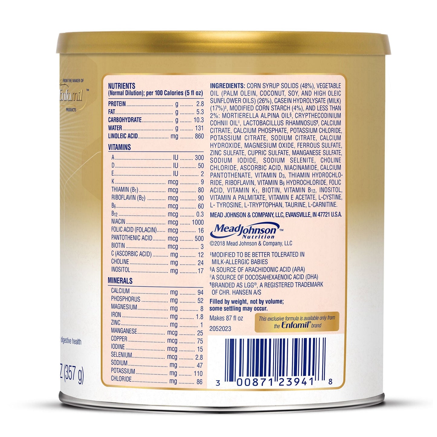 Enfamil® Nutramigen® with Enflora™ LGG® Powder Infant Formula, can
