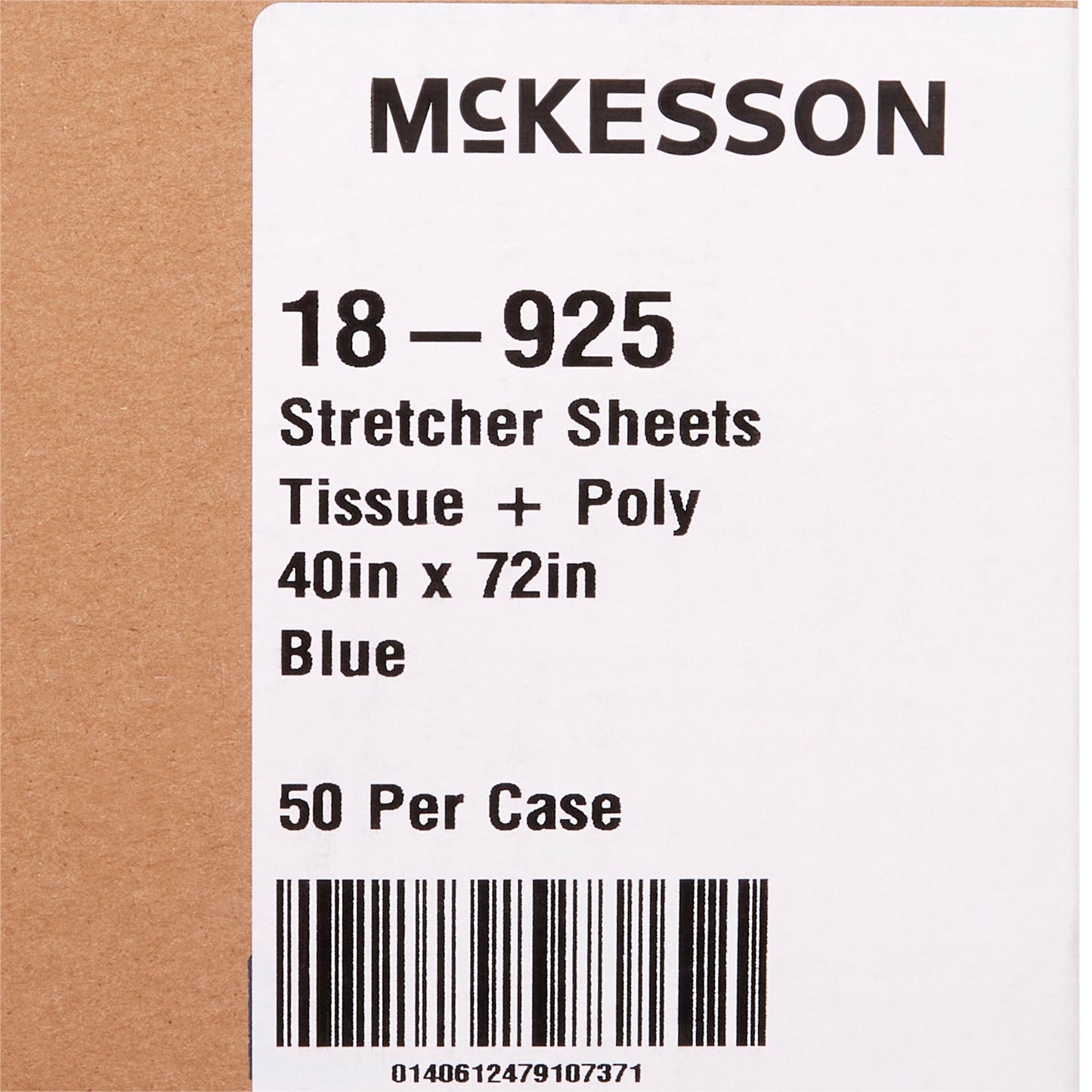 McKesson Blue Flat Stretcher Sheet