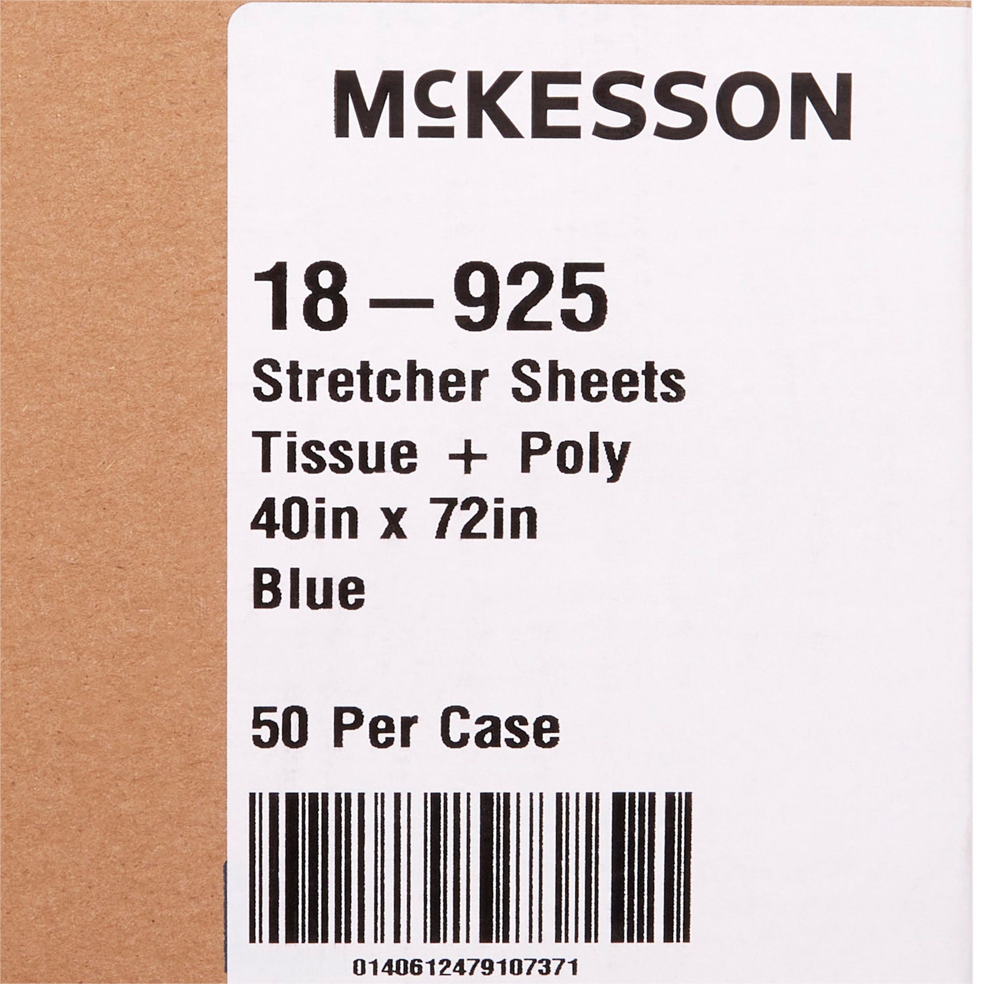 McKesson Blue Flat Stretcher Sheet