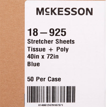 McKesson Blue Flat Stretcher Sheet