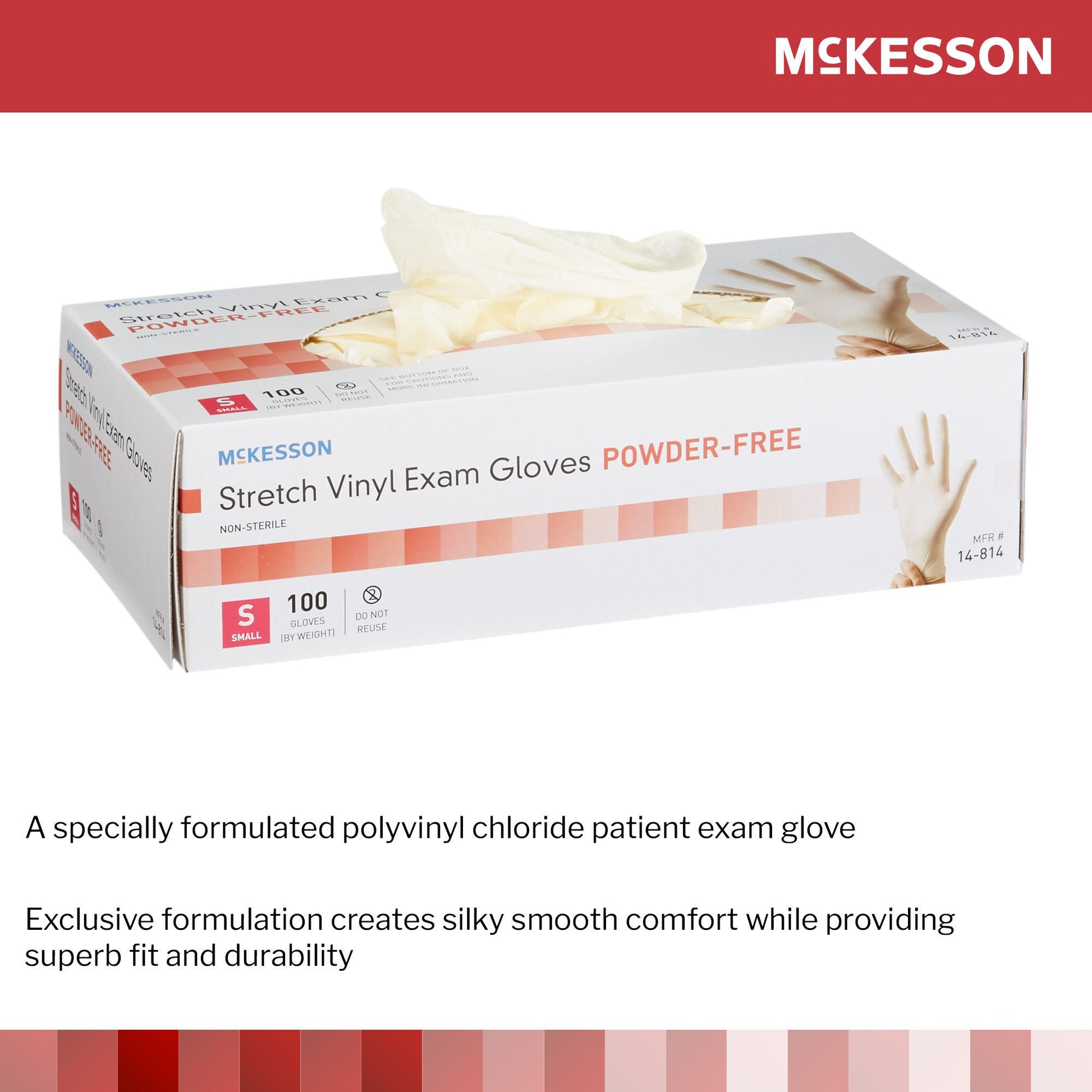 McKesson Stretch Vinyl Exam Gloves, Ivory - view 4
