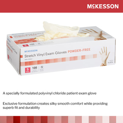 McKesson Stretch Vinyl Exam Gloves, Ivory - view 4