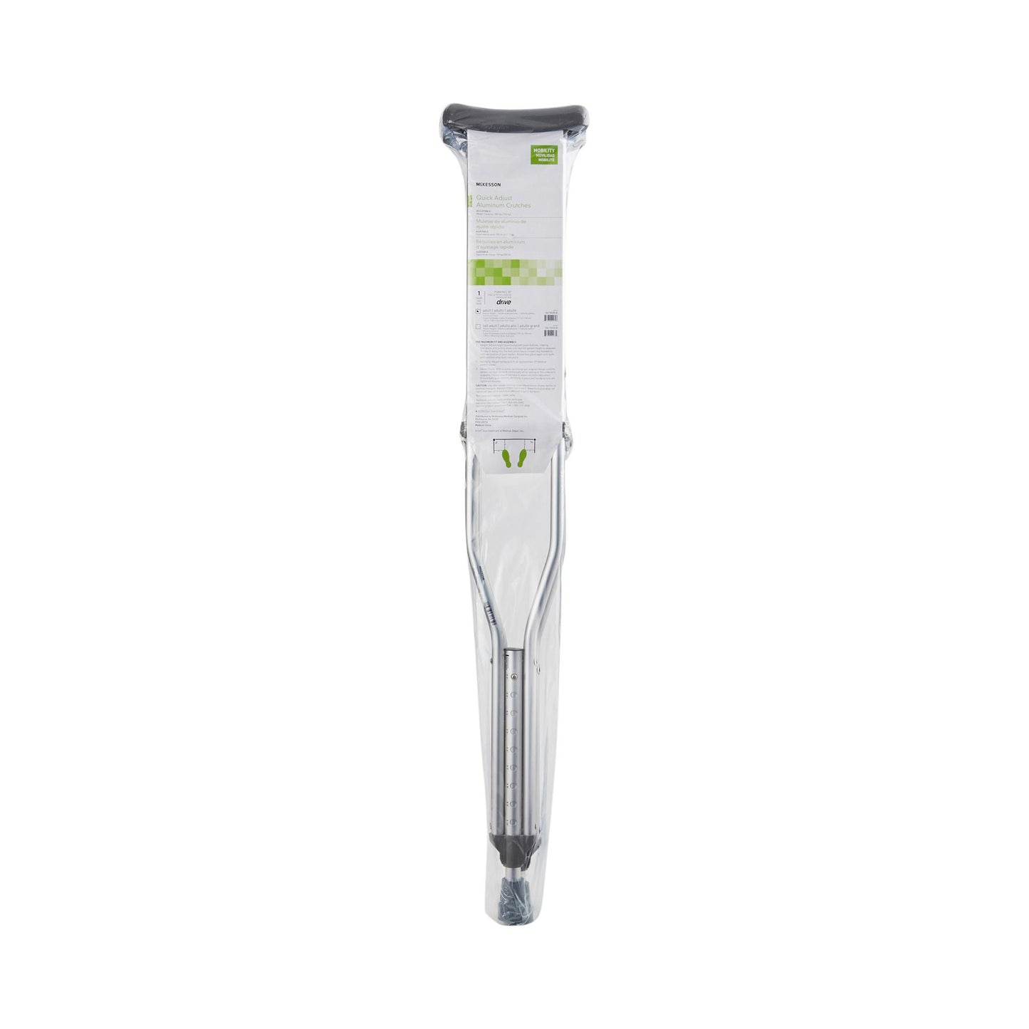 McKesson Underarm Crutches for Adults 5'2" – 5'10"