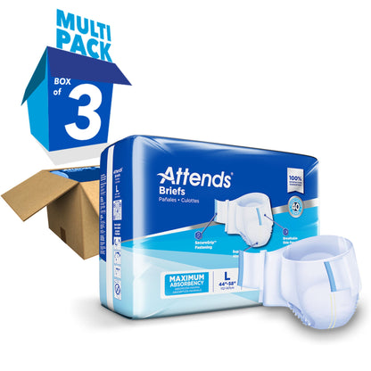 Attends® Briefs, Adult, Heavy Absorbency, Disposable