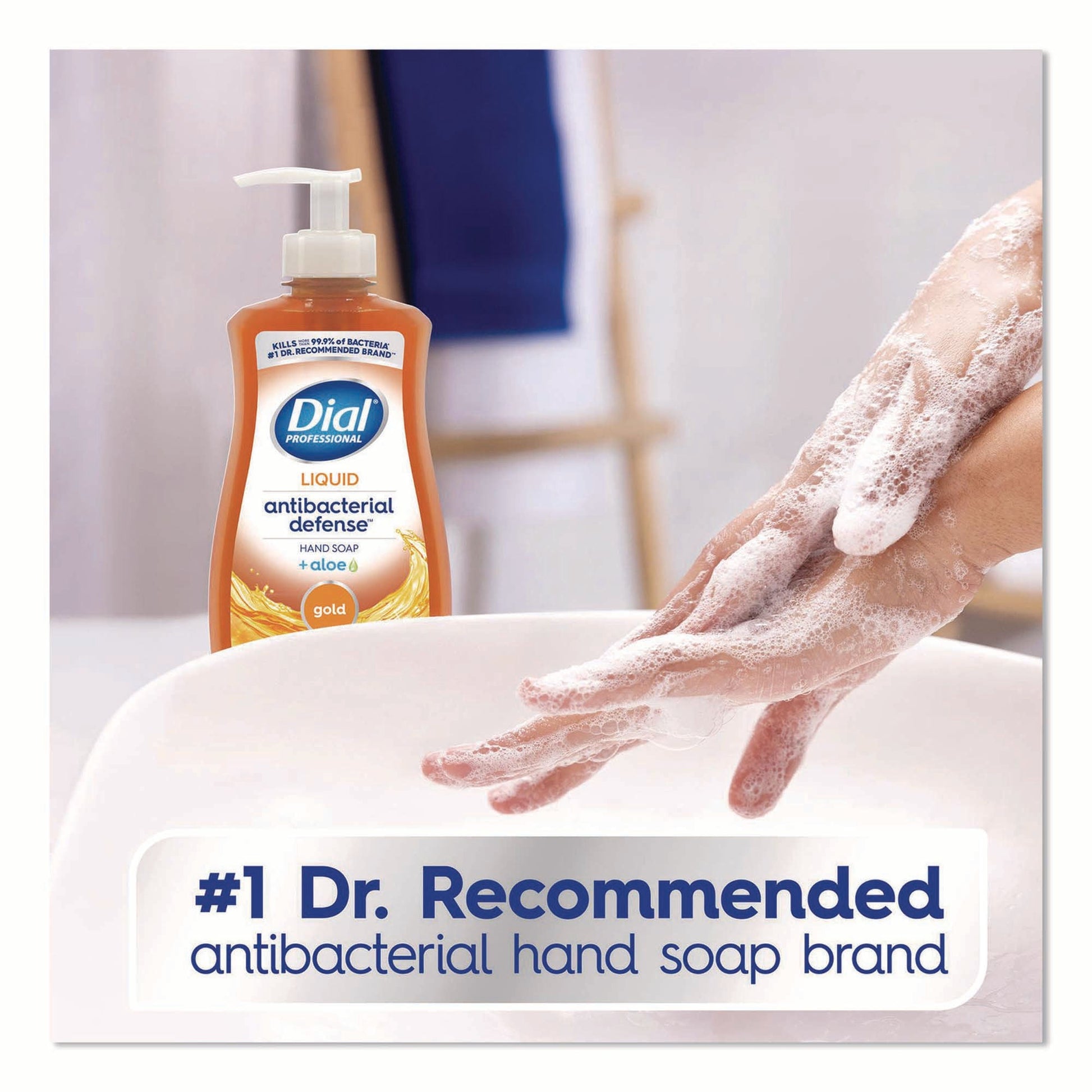 Dial Professional Antibacterial Defense Gold + Aloe Antibacterial Soap Liquid Pump Bottle Original Scent
