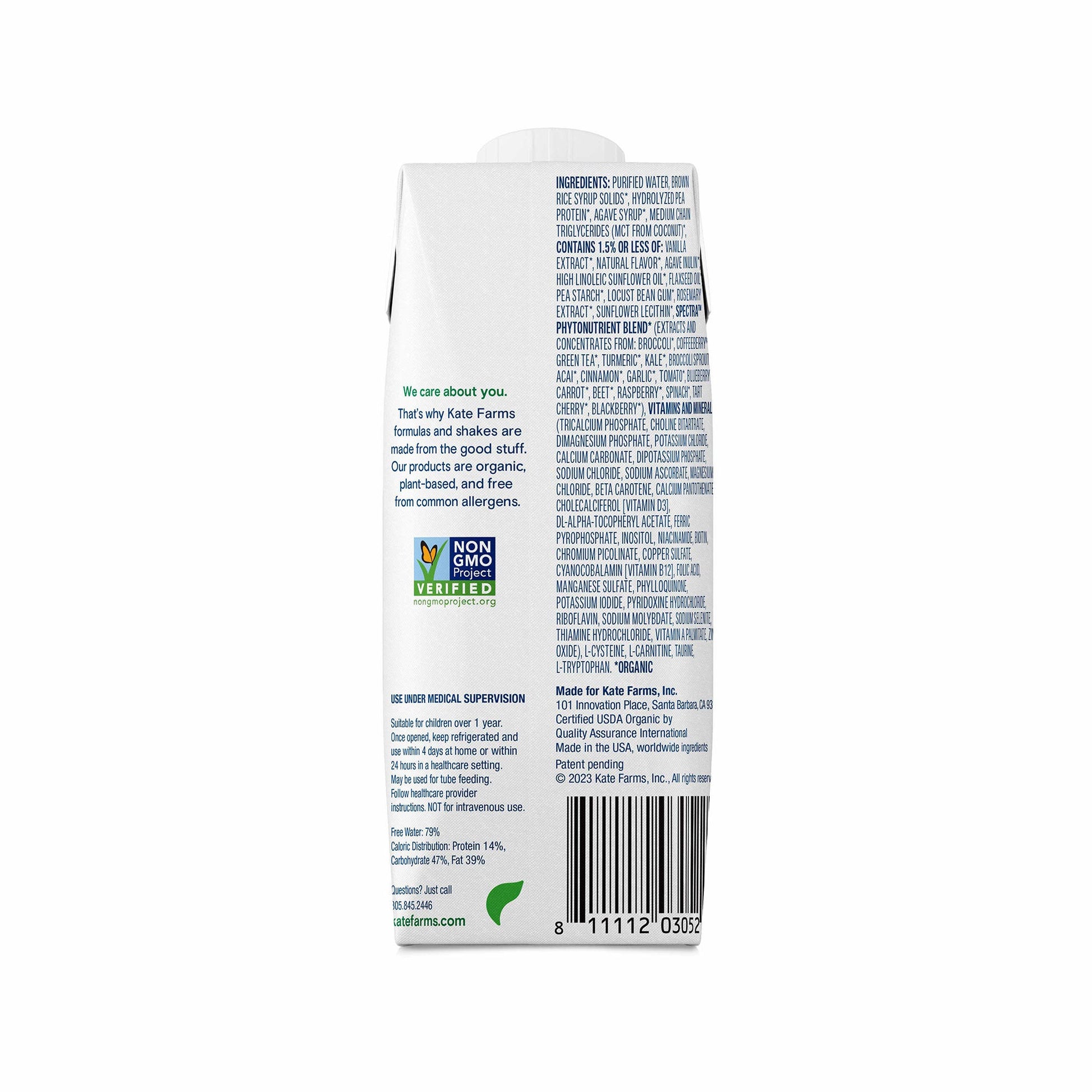 Kate Farms® Pediatric Peptide 1.0 Sole-Source Nutrition Formula, Vanilla