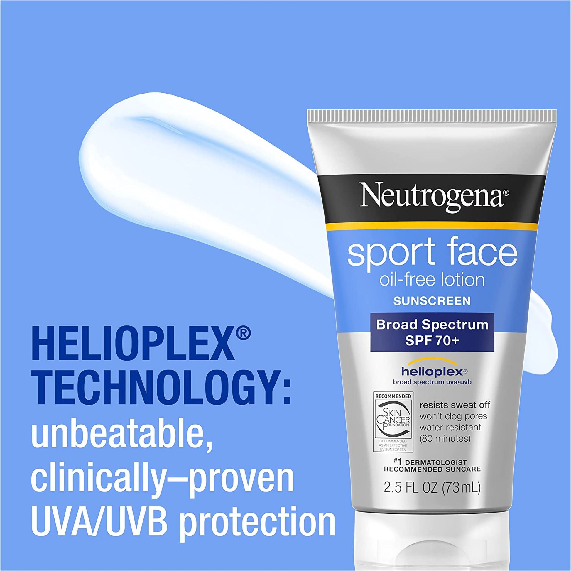 Neutrogena® Sport Face Oil-Free Sunscreen SPF 70+
