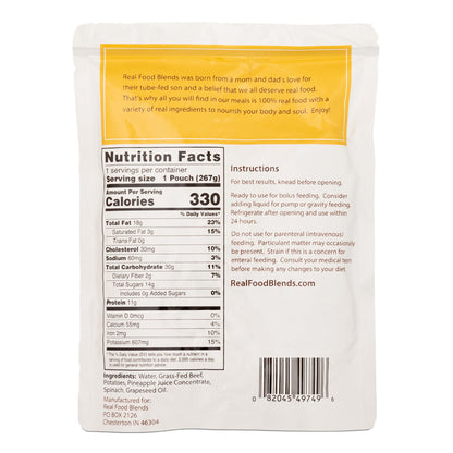 Real Food Blends™ Beef, Potatoes & Spinach Puree Blend for Tube Feeding