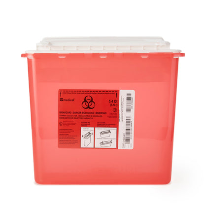 AP Line Biohazard Waste Container, 12 x 4½ x 10-4/5 Inch