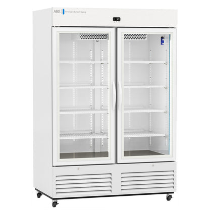 ABS Upright Refrigerator Laboratory Use 49 cu.ft. 2 Glass Swing Door Cycle Defrost