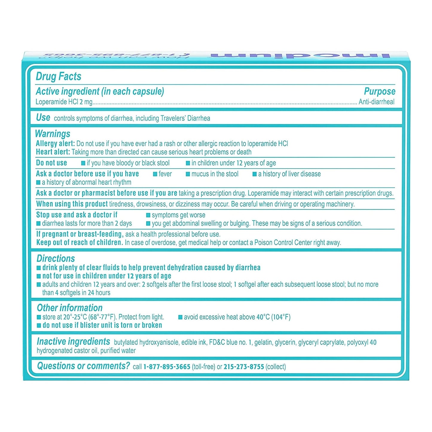 Imodium® A-D Loperamide HCl 2 mg Anti-Diarrheal Softgels