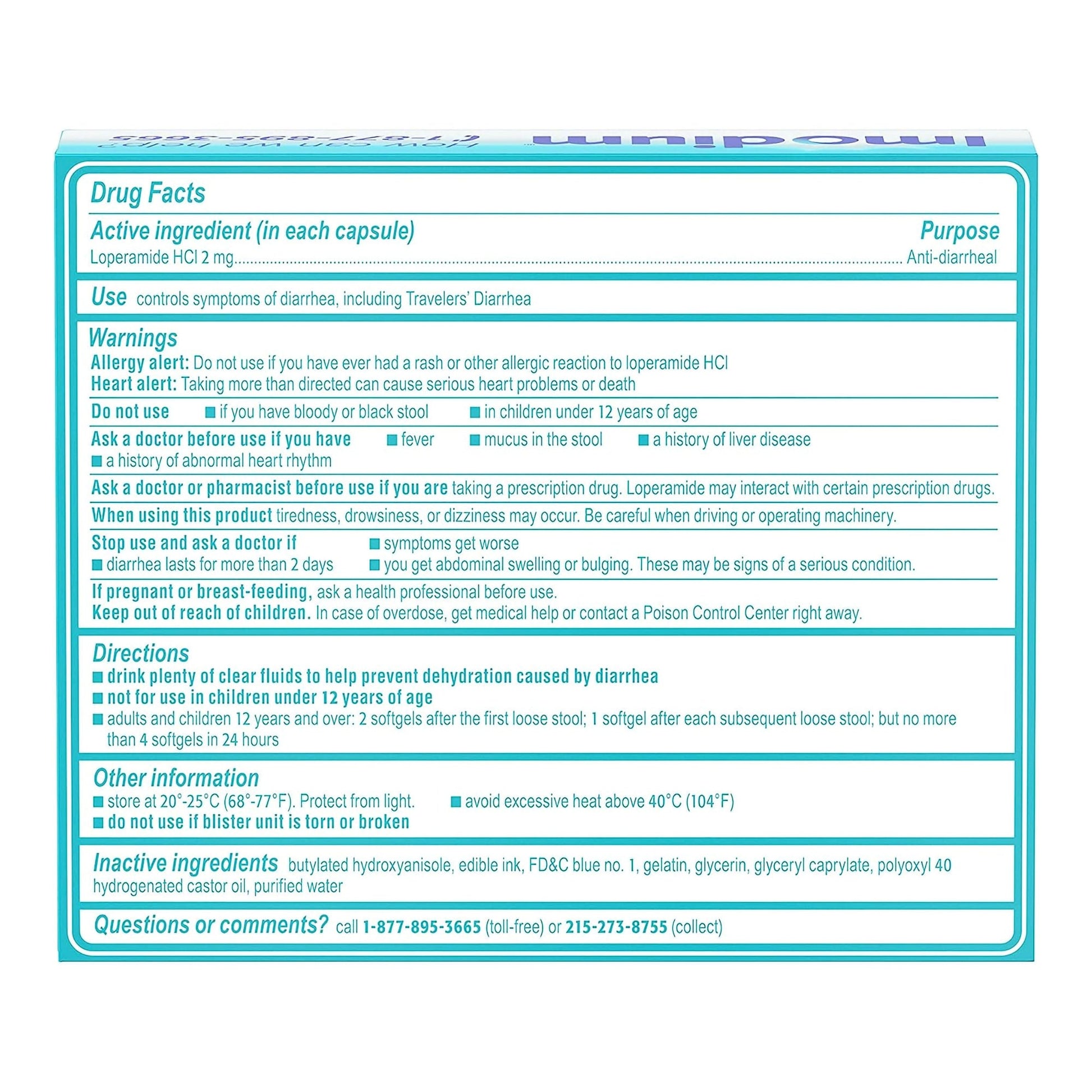 Imodium® A-D Loperamide HCl 2 mg Anti-Diarrheal Softgels
