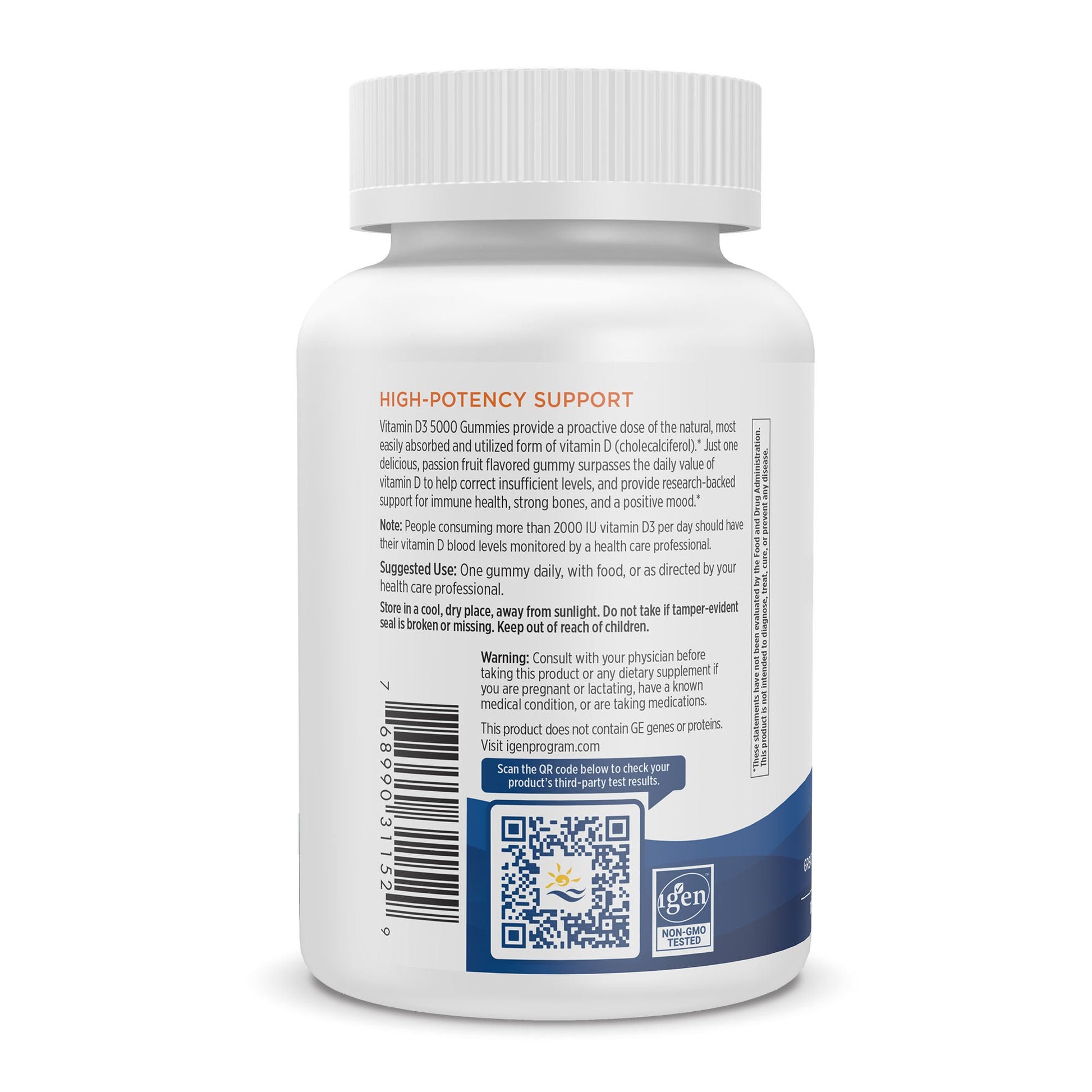 Nordic Naturals® Vitamin D-3 5000 Dietary Supplement, Passion Fruit Flavor