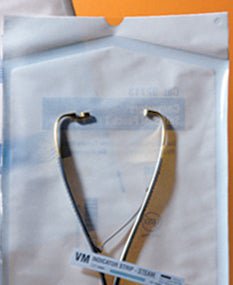 Cardinal Health Sterilization Pouch Ethylene Oxide (EO) Gas / Steam White / Blue Self Seal Paper / Film