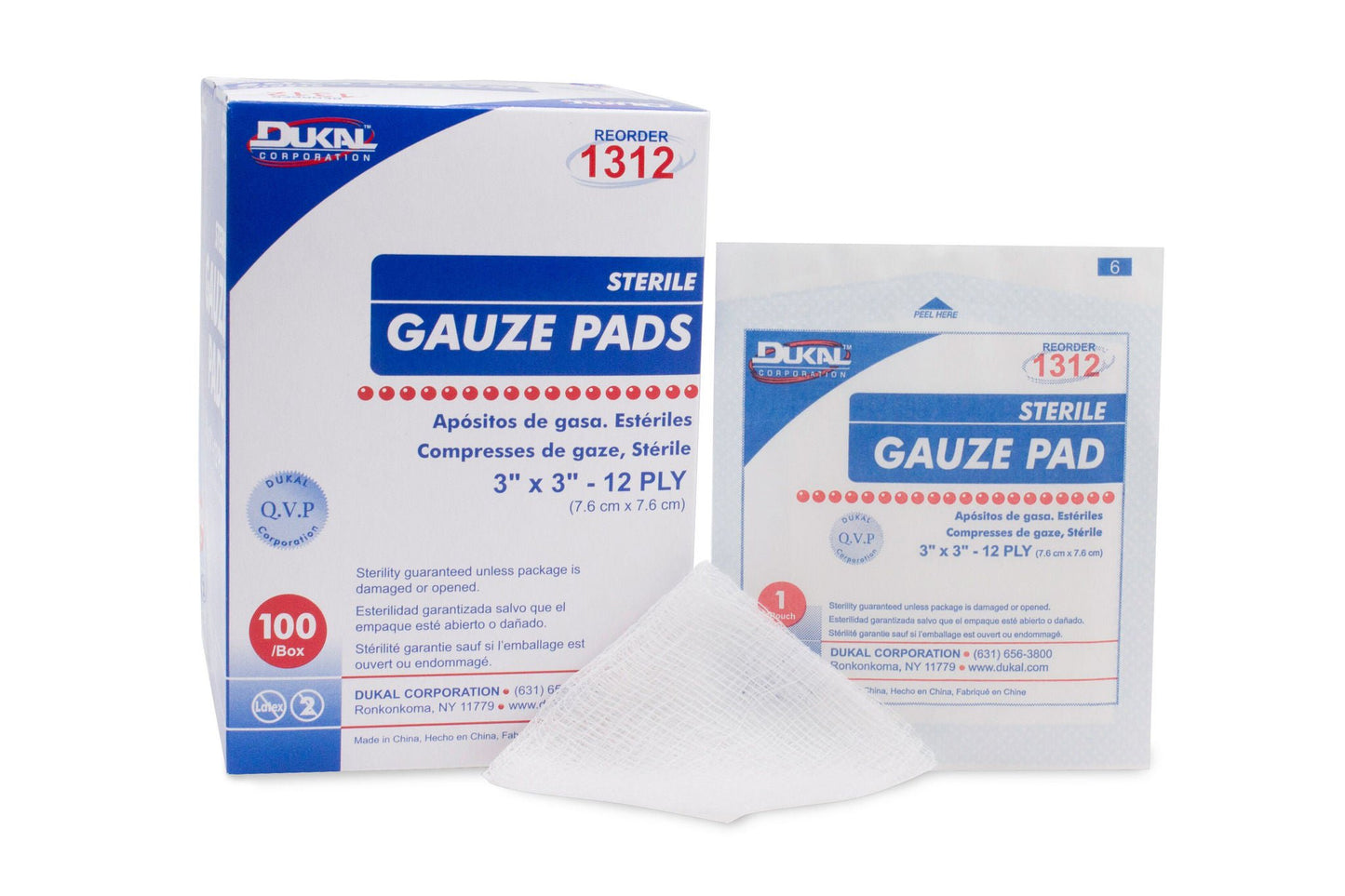Dukal™ Sterile Gauze Sponge, 12-Ply
