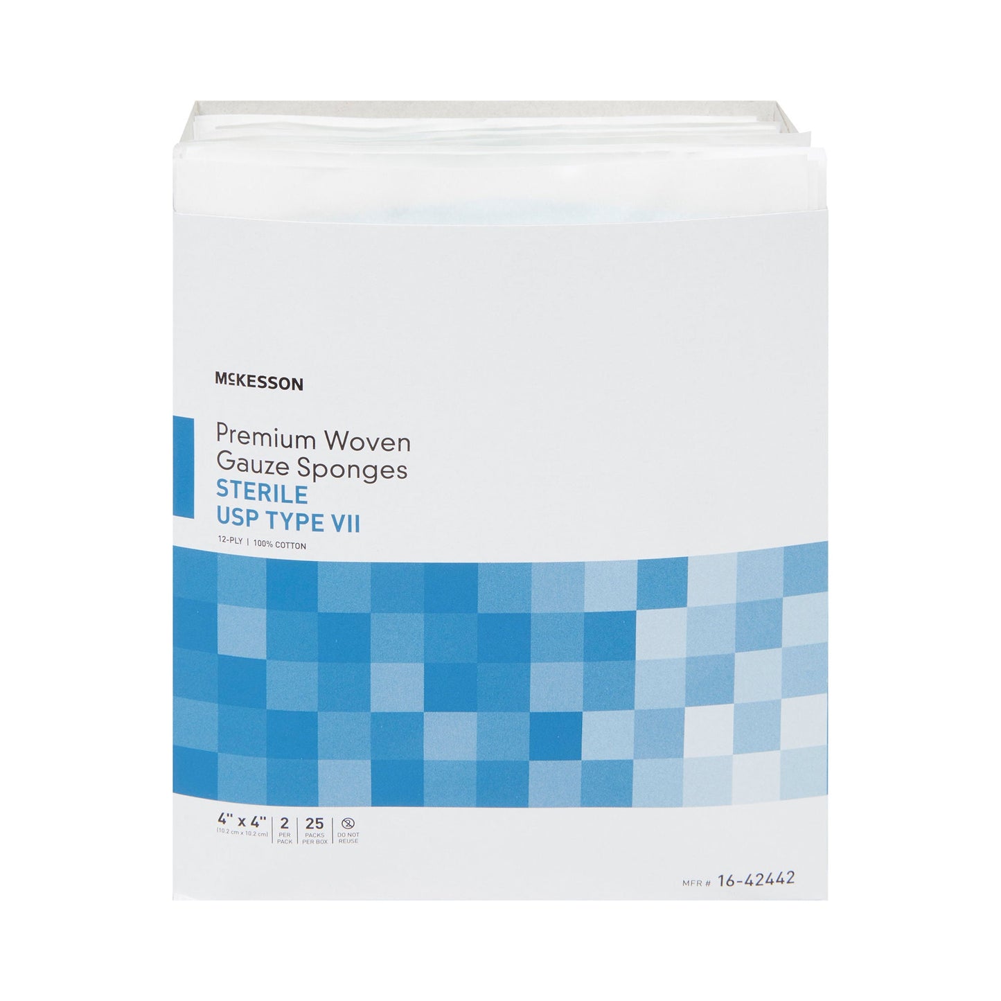 McKesson Sterile USP Type VII Gauze Sponge, 12-Ply