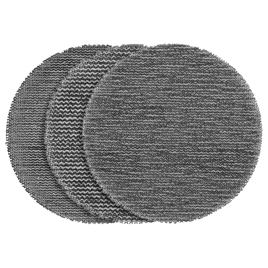 Milwaukee 3” Assorted 80, 120, 180 Grit Mesh Sanding Discs with POWERGRID Tear Resistant Mesh – (36 PK) + 3 Pad Savers 48-80-6406
