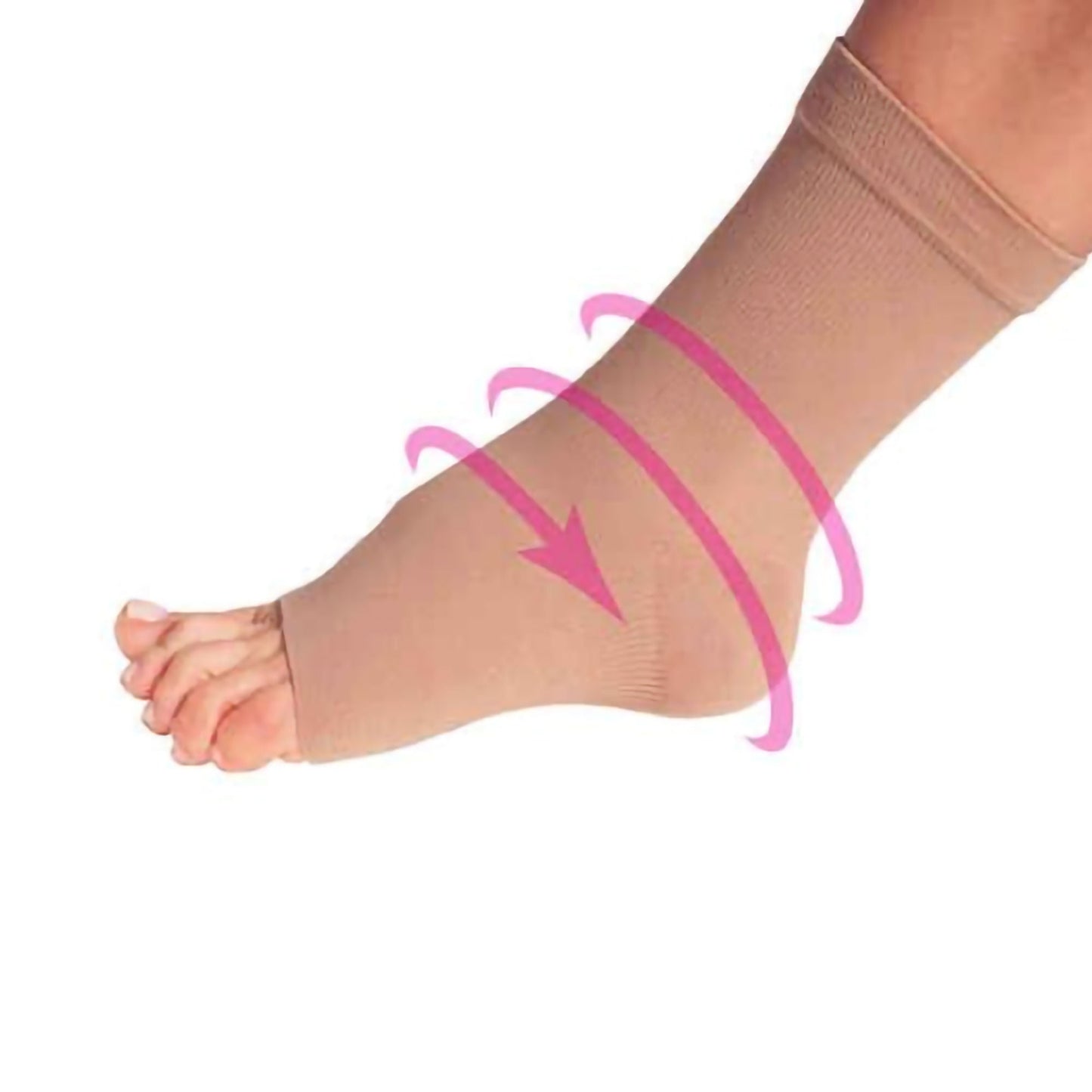 Pedi-Smart Compression Sleeve Size 4 Beige Ankle