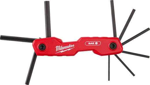 Milwaukee 9-Key Folding Hex Key Set - SAE 48-22-2181 | 9-Piece