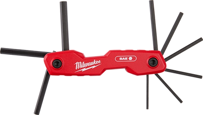 Milwaukee 9-Key Folding Hex Key Set - SAE 48-22-2181 | 9-Piece