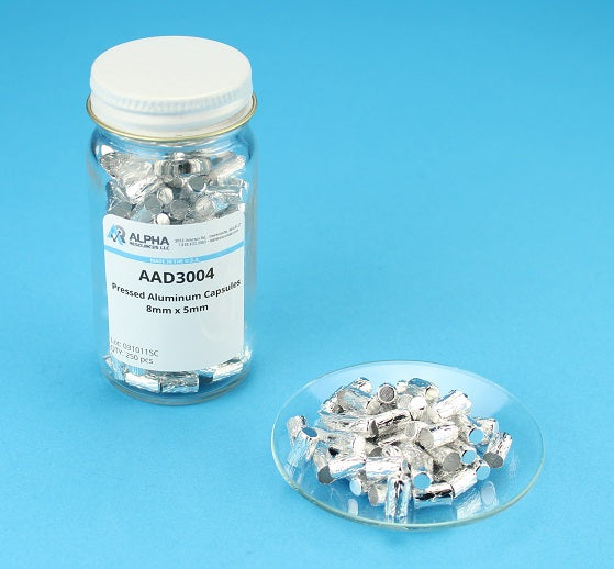 Pressed Aluminum Capsules (H= 8mm, D= 5mm) - Alpha Resources part AAD3004