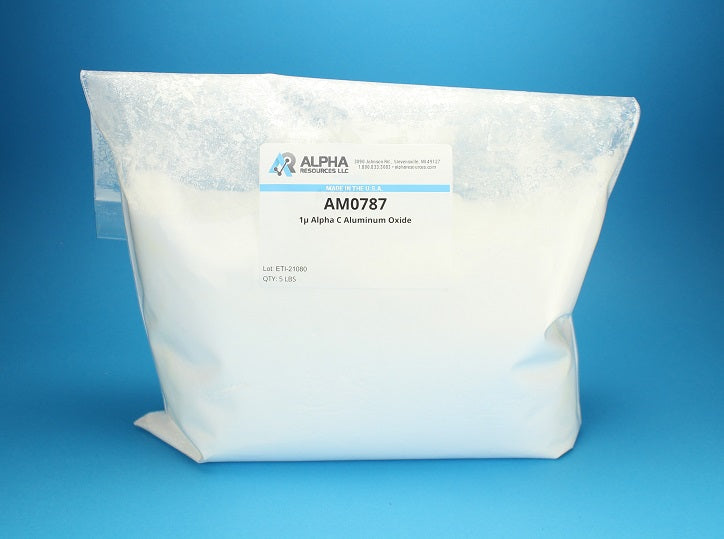Alpha C Aluminum Oxide, 1.0 Micron - Alpha Resources part AM0787 (replaces LECO 810-787)