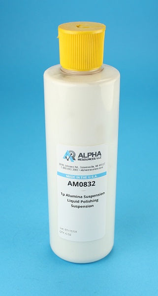 Alumina Suspension, 1 Micron Liquid Polishing Suspension - Alpha Resources part AM0832 (replaces LECO 810-819)