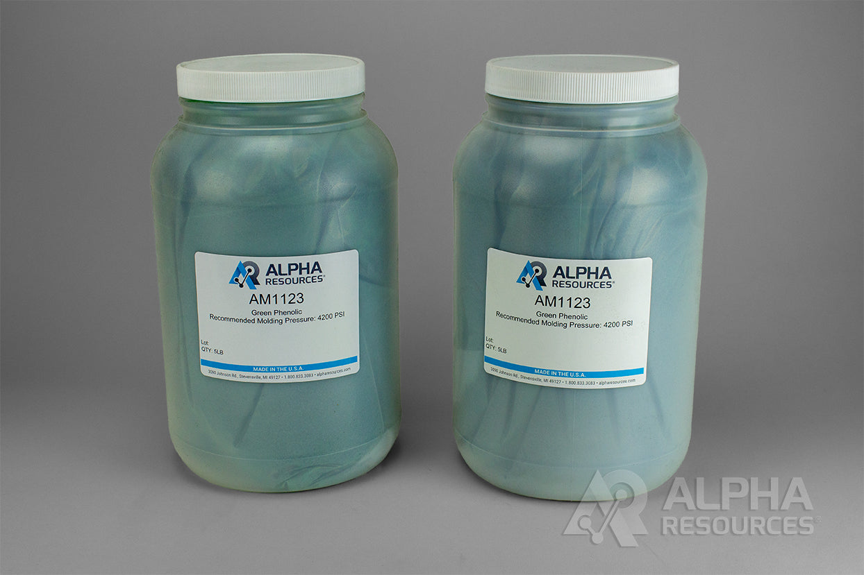 Green Phenolic Molding Powder - Alpha Resources part AM1123 (replaces LECO 811-123)