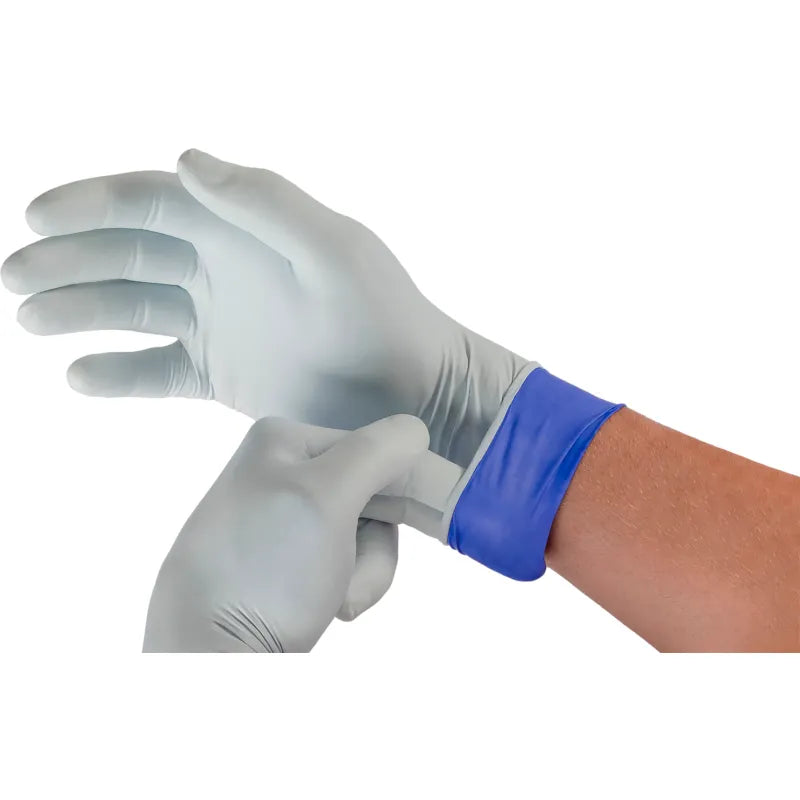 Ansell MICROFLEX LifeStar EC LSE-104 Dual-Layer Nitrile Gloves — white exterior, blue interior, EMS fentanyl protection, NFPA 1999, 100/box