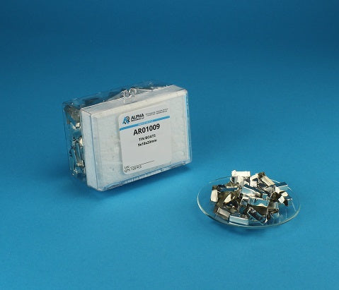 Tin Sample Boats (L=9mm, W=10mm, H=20mm) - Alpha Resources part AR01009 (replaces Elementar 200006296)