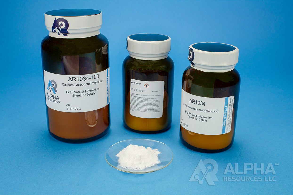 Calcium Carbonate Reference, 12% Carbon - Alpha Resources part AR1034-100 (replaces LECO 501-034)