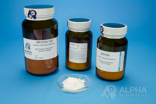 Calcium Carbonate Reference, 12% Carbon - Alpha Resources part AR1034 (replaces LECO 501-034)