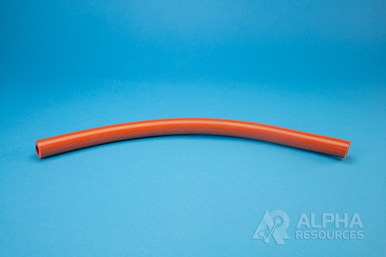 Red Silicone Tubing, ID: 3/8", L: 19" - Alpha Resources part AR110-19 (replaces LECO 501-110-019)