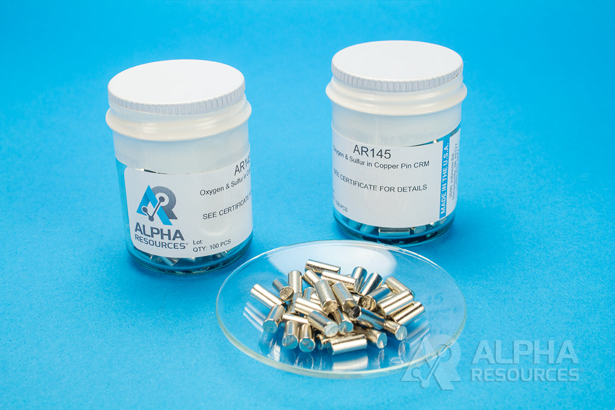 Oxygen in Copper CRM (O= 0.0187%) - 1g Pin - Alpha Resources part AR145
