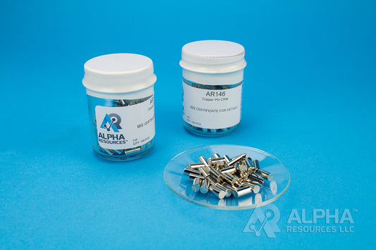 Oxygen in Copper CRM (O= 0.02466%) - 1g Pin - Alpha Resources part AR146 (replaces ELTRA 91000-1003)
