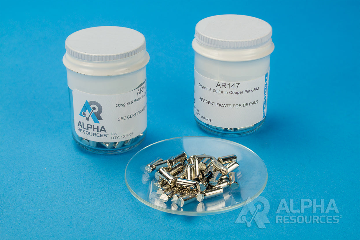 Oxygen in Copper CRM (O= 0.0007%) - 1g Pin - Alpha Resources part AR147 (replaces ELTRA P91000-1004)