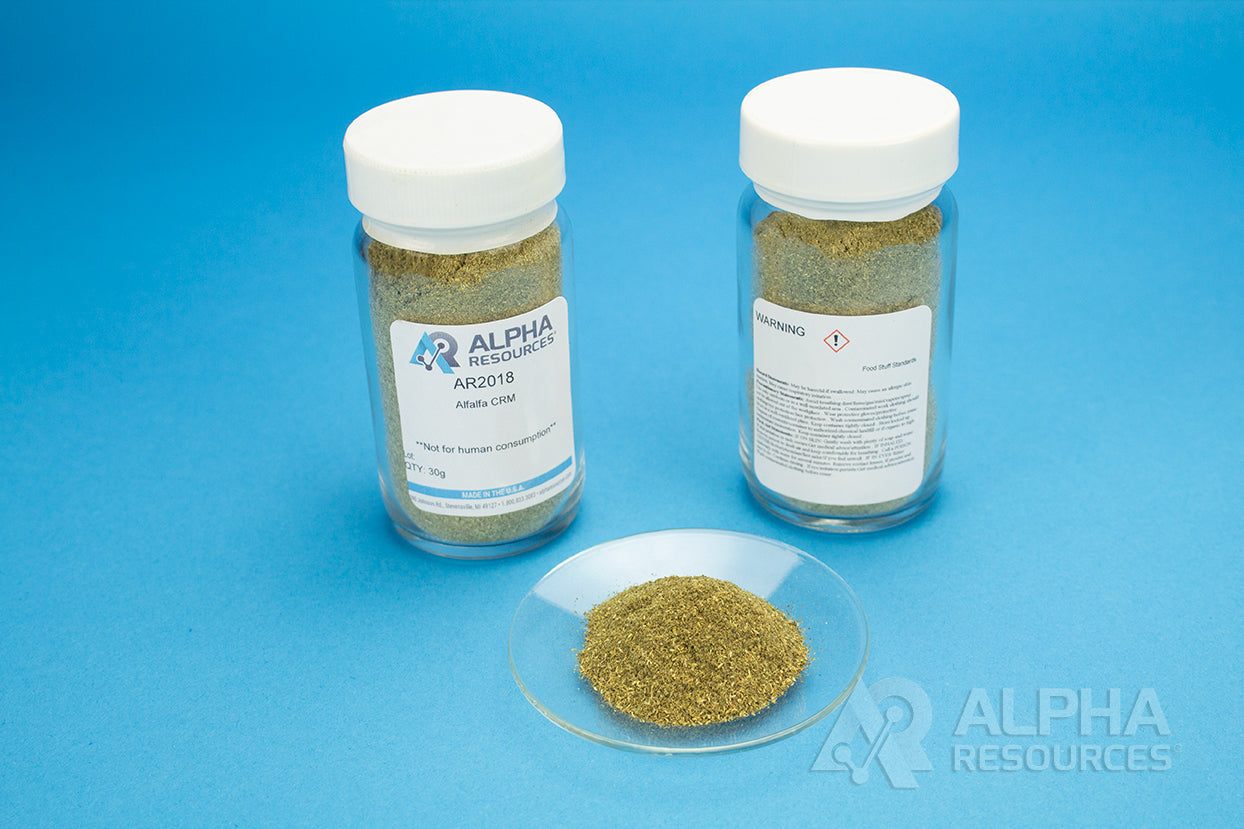 Alfalfa CRM (C=43.43%, N=2.75%, S=0.20%) - Alpha Resources part AR2018 (replaces LECO 502-273)
