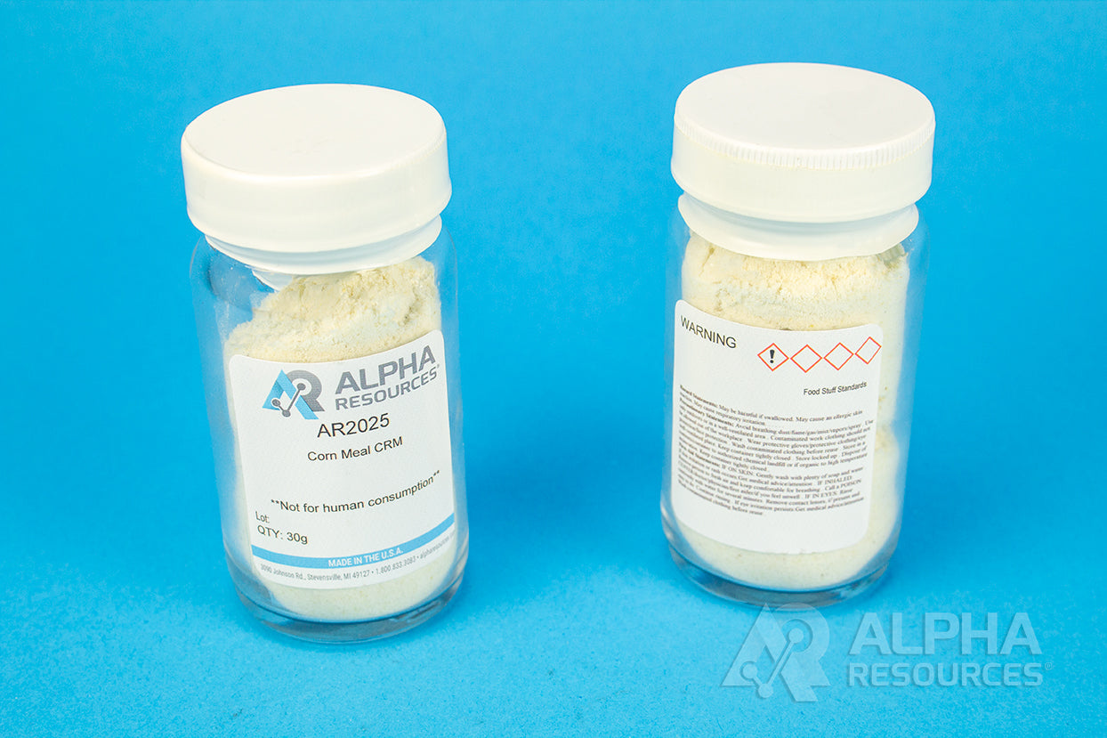 Corn Meal Organic Analytical Standard (C=46.76%, N=1.37%, S=0.11%) - Alpha Resources part AR2025 (replaces LECO 501-563)