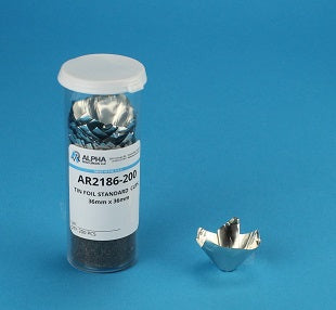Tin Foil Cups, 36mm X 36mm - Alpha Resources part AR2186-200 (replaces Elementar 200009010)