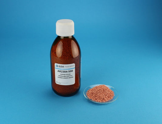 Copper Sticks, Resealable Container - Alpha Resources part AR2304-500 (replaces LECO 502-304-500)