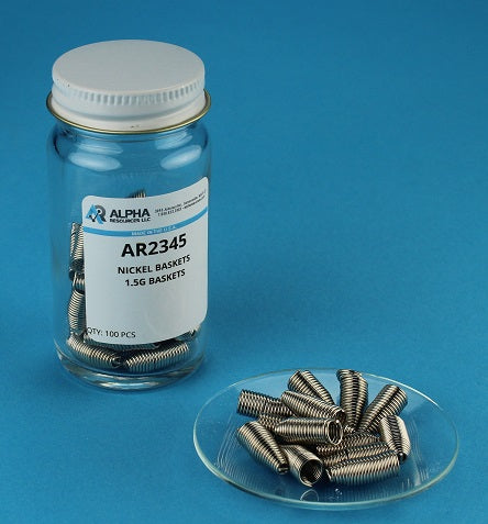 Nickel Baskets (1.5g baskets) - Alpha Resources part AR2345 (replaces LECO 502-345)
