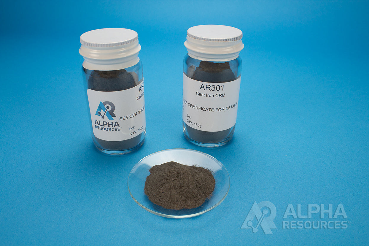 Carbon and Sulfur in Cast Iron CRM (C=2.05% S=0.018%) - Alpha Resources part AR301 (replaces LECO 501-105)