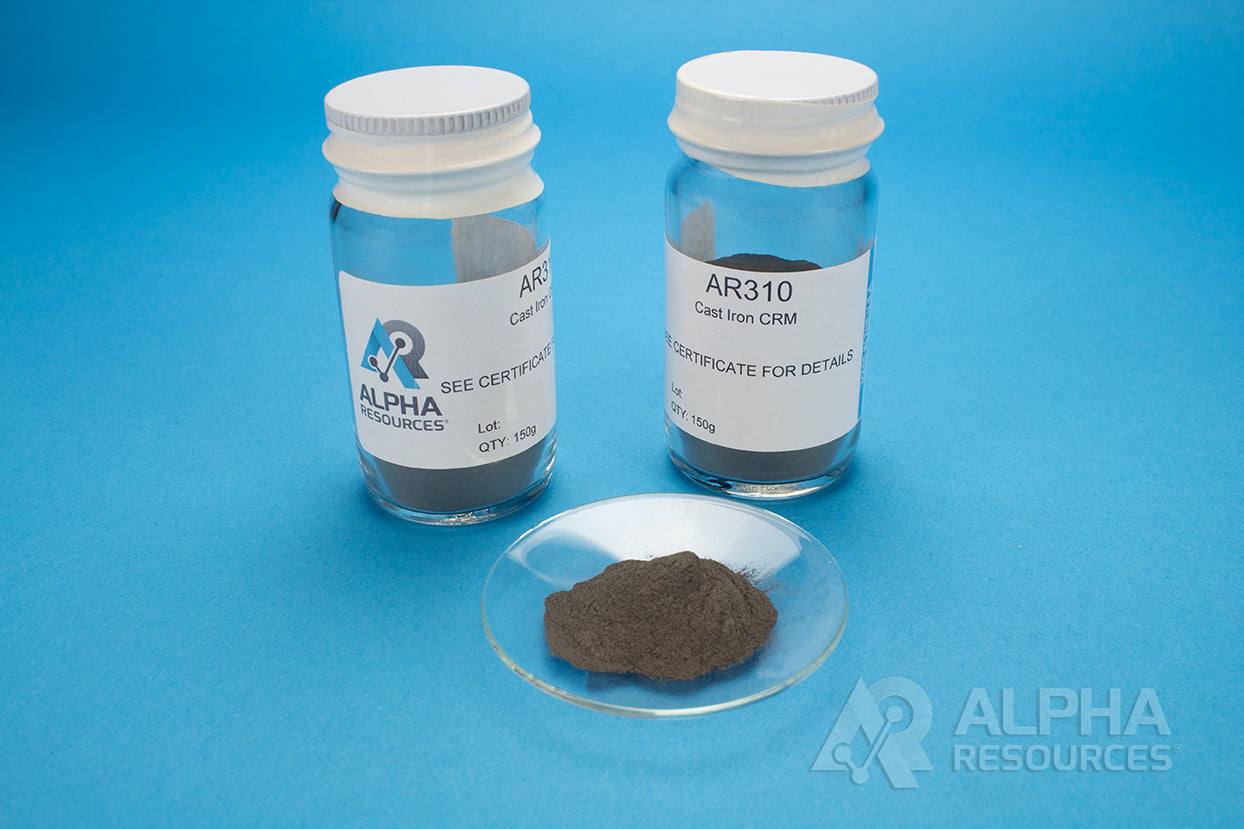 Carbon and Sulfur in Cast Iron CRM (C= 3.41% S= 0.074%) - Alpha Resources part AR310