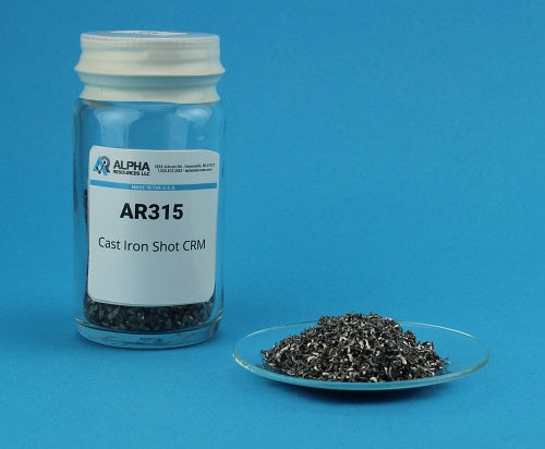DISCONTINUED - Carbon and Sulfur in Cast Iron Shot CRM (C=3.08% S=0.108%) - Alpha Resources part AR315