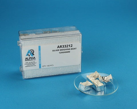 Silver Sample Boats (L=12mm, W=6mm, H=6mm) - Alpha Resources part AR33212 (replaces Elementar 200007754)