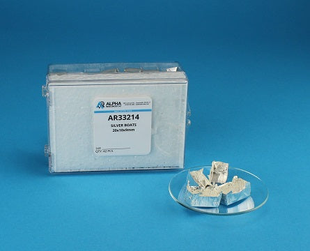 Silver Sample Boats (L=20mm, W=10mm, H=9mm) - Alpha Resources part AR33214 (replaces Elementar 200010913)